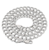 10k White Gold Hollow Flat Cuban Chain 2MM to 16.5MM 1.5gms to 102.6gms Necklace 14" to 30"