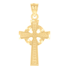 14Kt Yellow Gold Womens God Is Love Cross Religious Pendant Charm