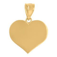 14Kt Yellow Gold Womens Heart Polished Pendant Charm