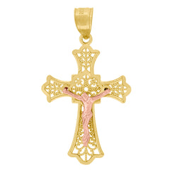 10kt Two-Tone Gold Womens Cubic-Zirconia Double Heart Ring