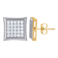 10kt Yellow Gold Mens Cubic-Zirconia Praying Angel Religious Charm Pendant