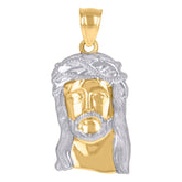 10kt Two-Tone Gold Womens Cubic Zirconia I Love You Charm Pendant