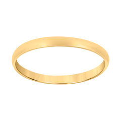 14Kt Yellow Gold Unisex Dome Polished Regular-Fit 2Mm-Size 9 Wedding Engagement Anniversary Band Ring