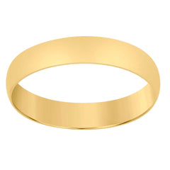 14Kt Yellow Gold Unisex Dome Polished Regular-Fit 5Mm-Size 10 Wedding Engagement Anniversary Band Ring