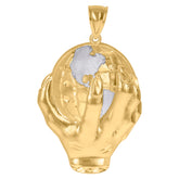 10kt Two-tone Gold Mens Medusa Egyptian Fashion Charm Pendant