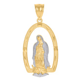 10kt Two-Tone Gold Mens St. Jude Medallion Religious Charm Pendant