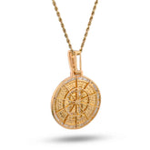 Mens 10k Yellow Gold Bitcoin 6.5CTW Natural Diamond Pendant Baguette/Round Charm 17.5gm