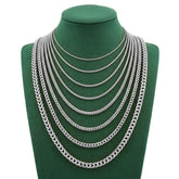 10k White Gold Solid Franco 1.4gms to 37.4gms Chain 0.75MM to 3MM Necklace 14" to 30"