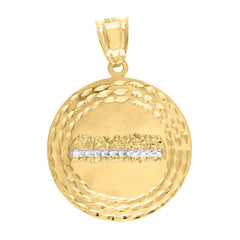 10kt Gold Two-Tone Diamond-Cut Mens Last Supper Religious Charm Pendant