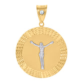 10kt Yellow Gold Mens Fashion Marijuana Leaf Charm Pendant