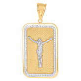 10kt Two-tone Gold Mens St. Jude Religious Ring