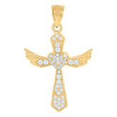 10kt Yellow Gold Black-tone Mens Pink White Heart Round Cubic-Zirconia Teddy Bear Charm Pendant