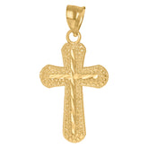 10kt Yellow Gold Unisex Diamond-Cut Initial Letter A Charm Pendant