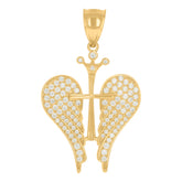 10kt Two-Tone Gold Mens Jesus Religious Charm Pendant