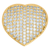 10kt Gold Womens Two-Tone CZ Three Heart Band Ring