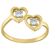 10kt Two-Tone Gold Mens Cubic Zirconia Square Head Fashion Ring