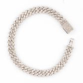 MEN'S SNAKE STYLE CUBAN BAGUETTE DIAMOND BRACELET - 925 SILVER & 4.51 CTW