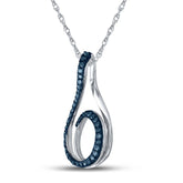 0.02CTW-DIA FASHION BLUE PENDANT