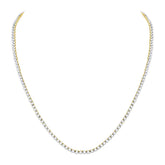 10kt Yellow Gold Mens Round Diamond Solitaire Linked 22"" Necklace 10-1/2 Cttw