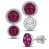 3/8 Cttw-DIA 3 CT-RUBY EARRINGS
