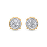 1/4CT-DIA MICRO-PAVE MENS EARRINGS