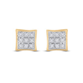 1/20CT-DIA P3 MICRO-PAVE SQUARE EARRING