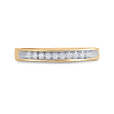 10kt Yellow Gold Womens Round Diamond I Love You Band 1/5 Cttw