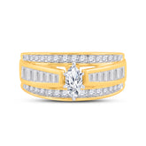 14kt Yellow Gold Womens Marquise Diamond Solitaire Bridal Wedding Engagement Ring 1.00 Cttw
