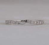 14kt White Gold Womens Round Diamond 2-stone Wedding Band 1/4 Cttw (Certified)