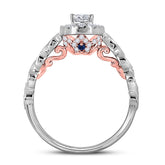 14kt Two-tone Gold Womens Oval Diamond Solitaire Bridal Wedding Engagement Ring 3/4 Cttw (Certified)