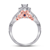 14kt Two-tone Gold Womens Round Diamond Bridal Wedding Engagement Ring Band Set 1.00 Cttw (Certified)