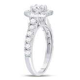 14kt White Gold Womens Round Diamond Solitaire Bridal Wedding Engagement Ring 1-1/2 Cttw (Certified)