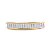 10kt Yellow Gold Womens Baguette Diamond Wedding Anniversary Band 1/2 Cttw