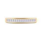 10kt Yellow Gold Womens Baguette Diamond Wedding Band Ring 1/4 Cttw