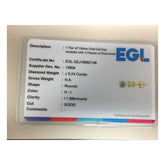 14kt Yellow Gold Unisex Round Diamond Solitaire Stud Earrings 1/4 Cttw