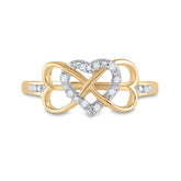 1/10CTW-DIA HEART RING