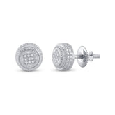 1/20CT-DIA P3 MICRO-PAVE UNISEX EARRING