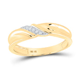 10k Yellow Gold Diamond His & Hers Matching Trio Wedding Engagement Bridal Ring Set 1/4 Cttw