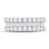 14kt White Gold Womens Round Diamond Anniversary Band Ring 2-5/8 Cttw