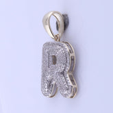 5/8CT-DIA P1P2 INITIAL "R" MENS PENDANT
