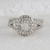 14kt Two-tone Gold Womens Round Diamond Bridal Wedding Engagement Ring Band Set 1-1/5 Cttw (Certified)