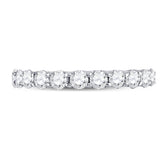 14kt White Gold Womens Round Diamond Timeless Eternity Ring 2.00 Cttw
