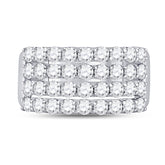 14kt White Gold Womens Round Diamond Anniversary Band Ring 2.00 Cttw