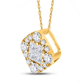 1/4CT-DIA ANA M SOLEIL SQUARE PENDANT