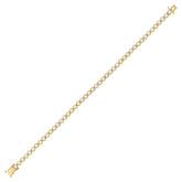 14kt Yellow Gold Womens Round Diamond Classic Tennis Bracelet 4.00 Cttw