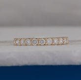 14kt Yellow Gold Womens Round Diamond Wedding Single Row Band 3/4 Cttw
