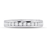 14kt White Gold Womens Round Diamond Channel Set Eternity Ring 1.00 Cttw