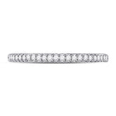 14kt White Gold Womens Round Diamond Fishtail Setting Eternity Ring 3/8 Cttw