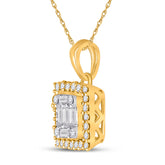 1/5CTW-DIA ANA M DIANA SQUARE PENDANT