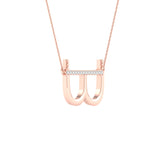 1/20CTW-DIA P1P2 LADIES INITIAL "B" NECKLACE